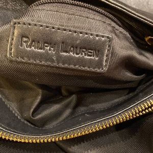 ✨Ralph Lauren shoulder black leather bag